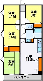 三愛シティライフ都府楼前の間取り画像