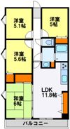 三愛シティライフ都府楼前の間取り画像