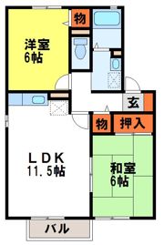 エクセルハイツ都府楼の間取り画像