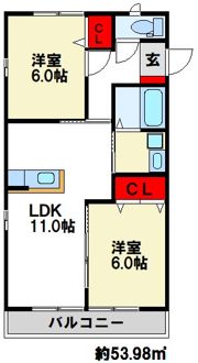 グランディールの間取り画像
