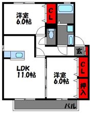 ロイヤルガーデン山手通りの間取り画像