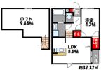 CB千早南パルフの間取り画像