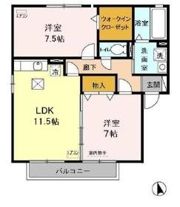 カーサフロレスタAの間取り画像