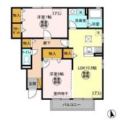 メルシーモアBの間取り画像