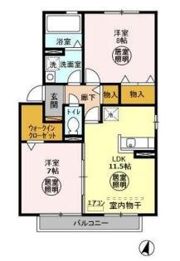ロイヤルスクエアCの間取り画像