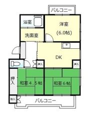 多賀ハイツBの間取り画像