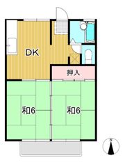 大進ハイツの間取り画像