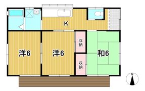 田尻浜戸建 ヘ棟の間取り画像
