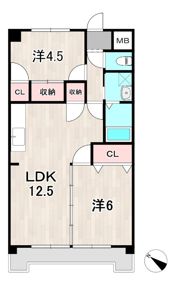 臨港ハイツの間取り画像