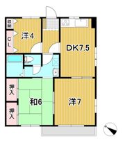 タジリシーサイドヴィラDの間取り画像
