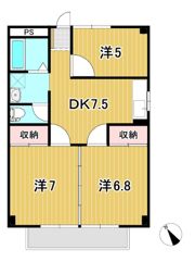 テクノハイム本宿 梅の間取り画像