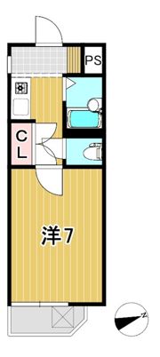 スカイハイツ諏訪の間取り画像