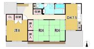 十王町友部住宅の間取り画像