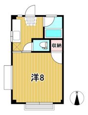 たなべハイツ Bの間取り画像