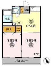 十王堂ハイツAの間取り画像