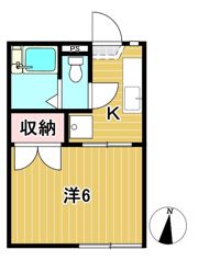 くがやコーポCの間取り画像