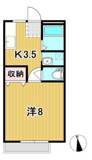メールハイツAの間取り画像