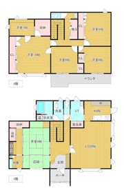 美山町東2丁目68－5貸家の間取り画像