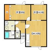 ソレイユとん田の間取り画像