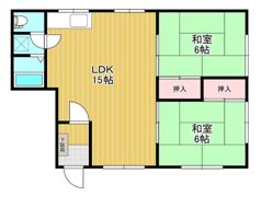 第1三輪コーポの間取り画像