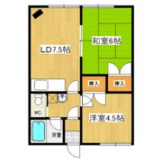 石北ハイツの間取り画像