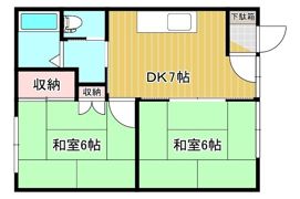 コーポはったの間取り画像