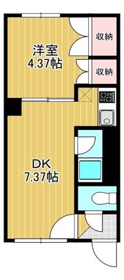 加納マンションBの間取り画像