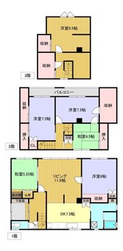 留辺蘂町旭一区180-20貸家の間取り画像