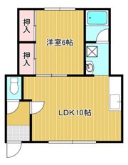 1Kハイツの間取り画像