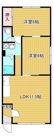 白土ハイツの間取り画像