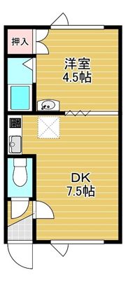 第21日研ハイツの間取り画像