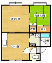 華奈ハイツの間取り画像