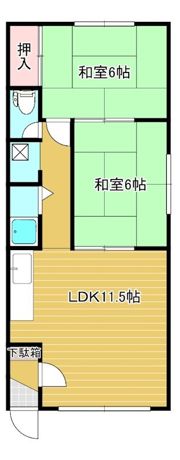 白土ハイツの間取り画像
