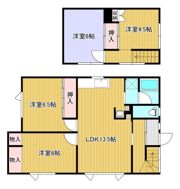 美芳町3丁目4-7貸家の間取り画像