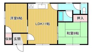 北光 高橋2戸貸家の間取り画像