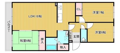 ロジェ学園通の間取り画像