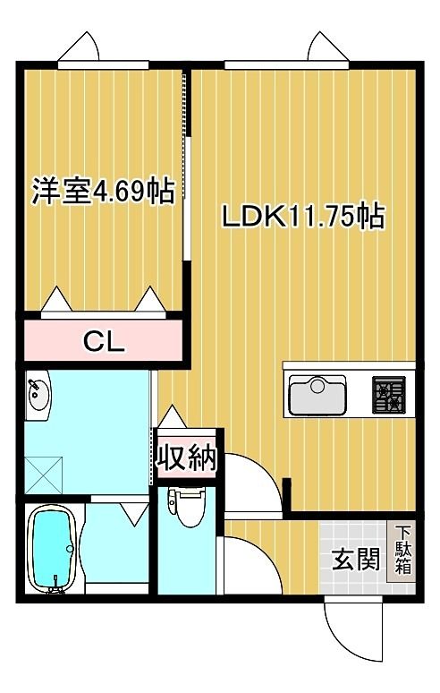 近くのローソン北見本町五丁目店まで200m（徒歩3分）