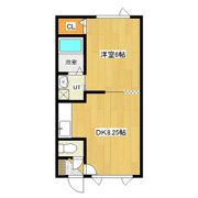 夕陽ヶ丘ハイツ3の間取り画像