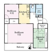 長津田団地 1号棟の間取り画像