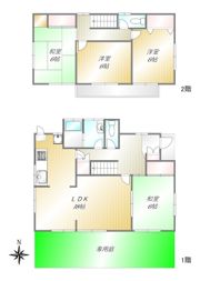 大西貸家（5年定期借家）の間取り画像