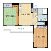 フラット百合ヶ丘の間取り画像