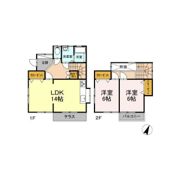 大場町貸家 B棟（ダイワリビング）の間取り画像