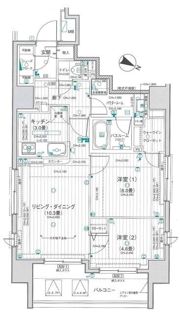 日神パレステージ小田急相模原フロントの間取り画像