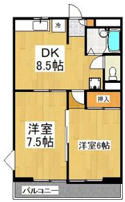 サンライズ百合丘の間取り画像