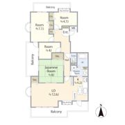 新ゆりグリーンタウン楠街区1号棟の間取り画像