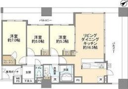 ライオンズ相模大野ステーションエアリスタの間取り画像