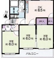 長津田団地の間取り画像