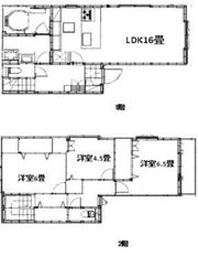 上鶴間一戸建の間取り画像