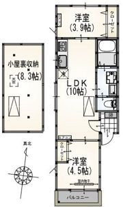 サンライズ成瀬A棟の間取り画像