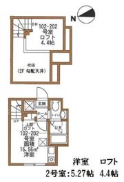 ハーミットクラブハウス長津田A棟の間取り画像
